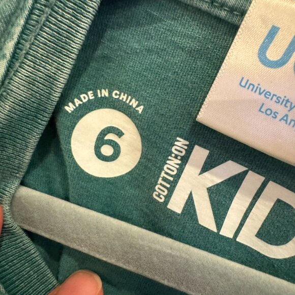 Cotton On Kids x UCLA Washed Green Crop Tee – Size 6 - Picture 4 of 5